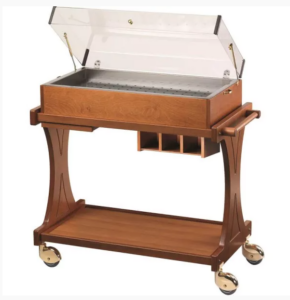 CARRELLO ESPOSITORE REFRIGERATO CON CUPOLA IN PLEXIGLASS
